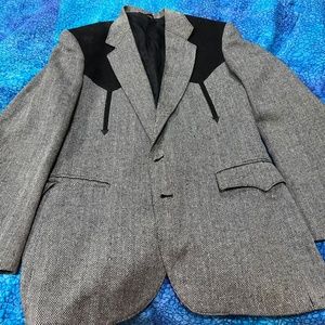 Mens tweed western style jacket